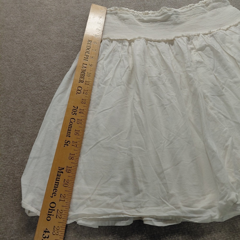 BITTEN Size 14 Cream Cotton Lined Pleated Tiered Maxi Skirt Country CottageCore - Picture 6 of 10